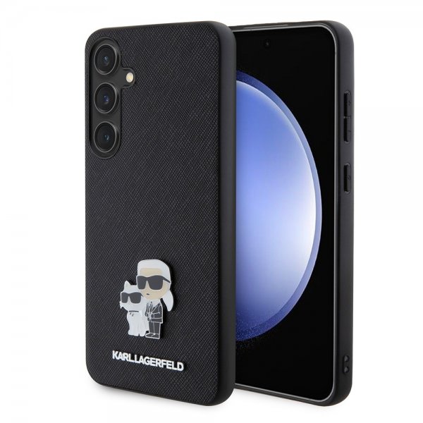 Karl Lagerfeld Samsung Galaxy S24 Plus Suojakuori Saffiano Karl & Choupette Musta
