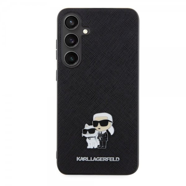 Karl Lagerfeld Samsung Galaxy S24 Plus Suojakuori Saffiano Karl & Choupette Musta