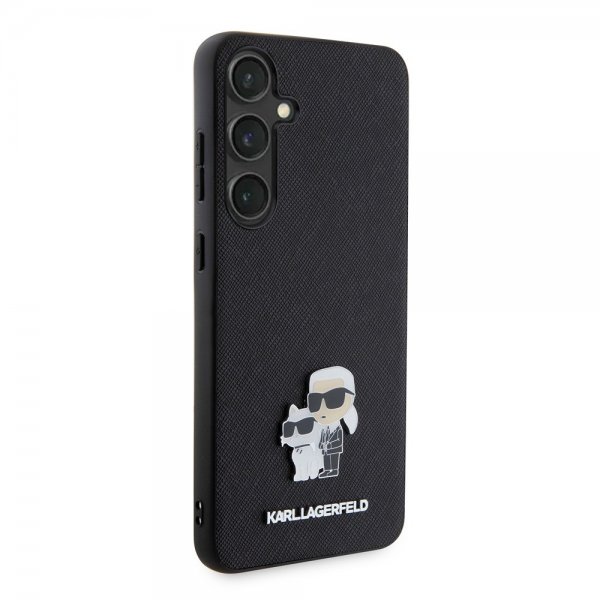 Karl Lagerfeld Samsung Galaxy S24 Plus Suojakuori Saffiano Karl & Choupette Musta