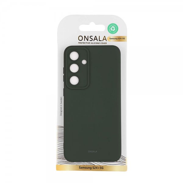 Onsala Samsung Galaxy S24 Plus Silikonikuori Oliivinvihreä