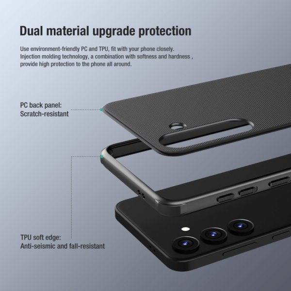 Nillkin Samsung Galaxy S24 Plus Kuori Super Frosted Shield Pro Sininen