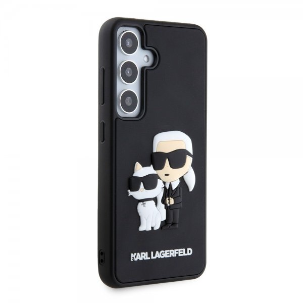 Karl Lagerfeld Samsung Galaxy S24 Suojakuori 3D Rubber Karl & Choupette Musta