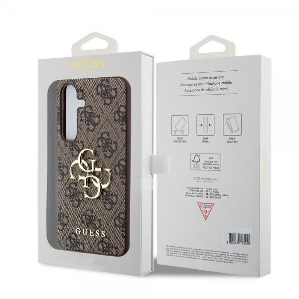 Guess Samsung Galaxy S24 Kuoret 4G Metal Logo Ruskea