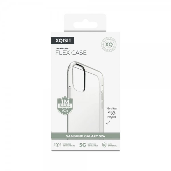Xqisit Samsung Galaxy S24 Suojakuori Flex Case Läpinäkyvä