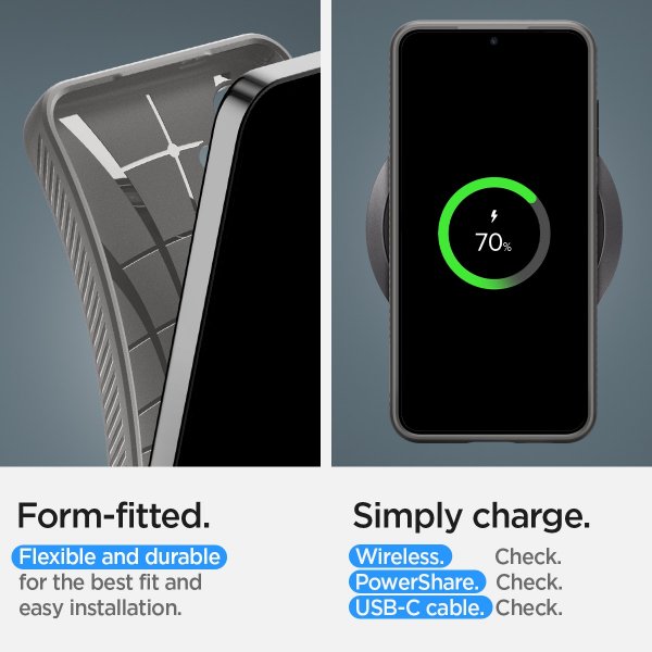 Spigen Samsung Galaxy S24 Kuori Liquid Air Marble Grey