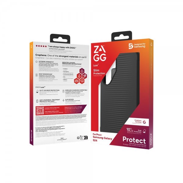 ZAGG Samsung Galaxy S24 Kuoret Luxe Musta