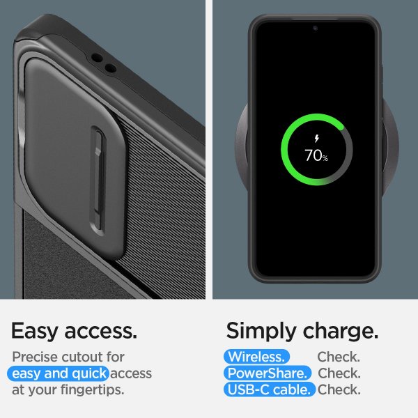 Spigen Samsung Galaxy S24 Kuori Optik Armor Musta
