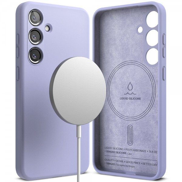 Ringke Samsung Galaxy S24 Kuori Silikoni Magneetti Laventeli