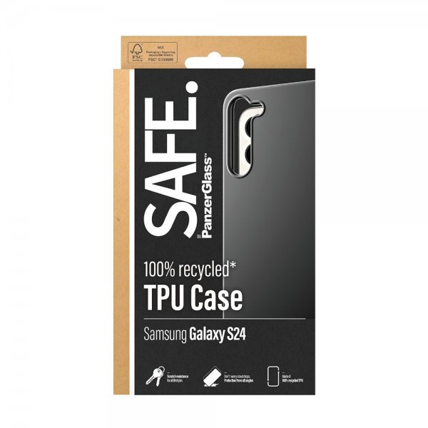 SAFE by PanzerGlass Samsung Galaxy S24 Kuori Soft TPU Case Musta