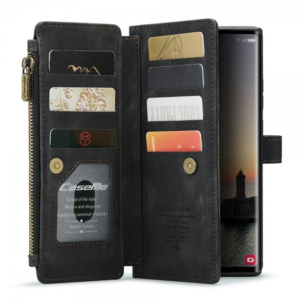 CaseMe Samsung Galaxy S24 Ultra Kotelo C30-sarja Musta