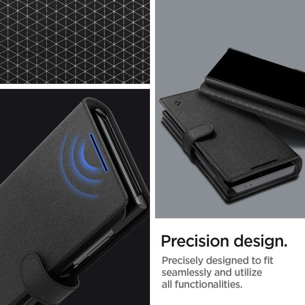 Spigen Samsung Galaxy S24 Ultra Wallet S Plus -suojakotelo, musta