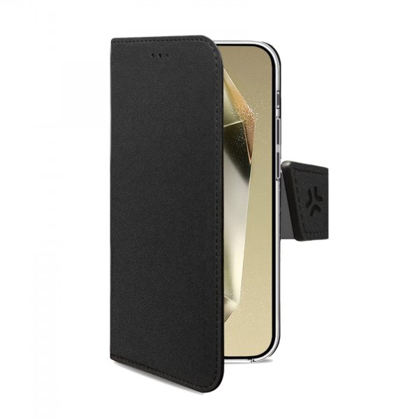 Celly Samsung Galaxy S24 Ultra -suojakotelo Wally Wallet Case, musta