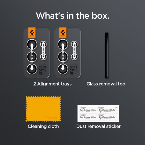 Spigen Samsung Galaxy S24 Ultra kamerasuojalasi GLAS.tR EZ Fit Optik Pro 2 kpl, harmaa