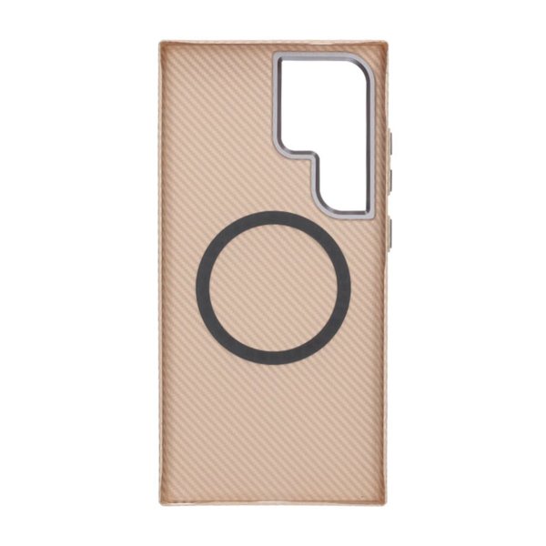 Samsung Galaxy S24 Ultra Kuori Hiilikuitukuvio Magsafe Kulta