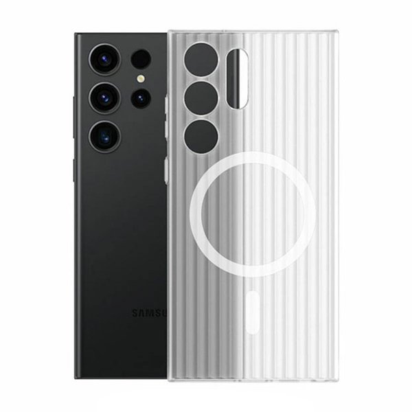 Samsung Galaxy S24 Ultra Kuoret Aallotettu MagSafe Läpinäkyvä