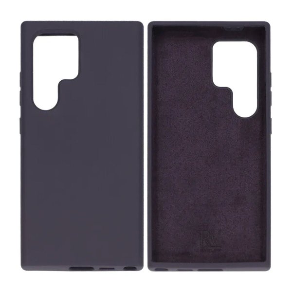 Rvelon Samsung Galaxy S24 Ultra Silikonikuori Tummanvioletti