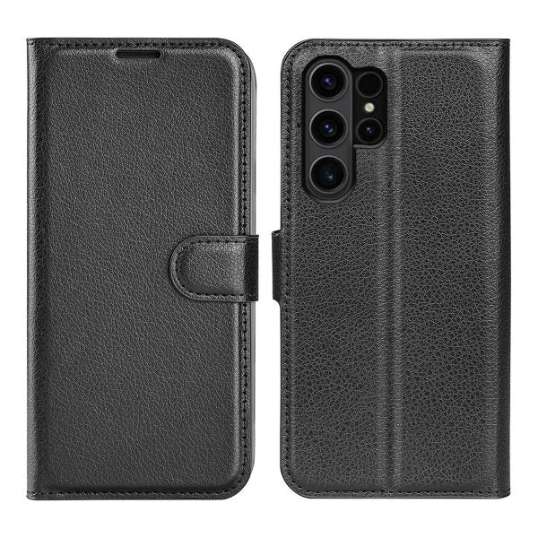Samsung Galaxy S24 Ultra Kotelo Jalustalla Musta