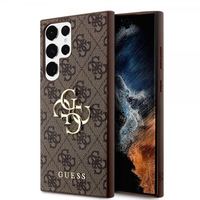 Guess Samsung Galaxy S24 Ultra Kuoret 4G Metal Logo Ruskea