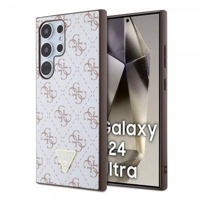 Guess Samsung Galaxy S24 Ultra Kuori 4G Print Grained Valkoinen
