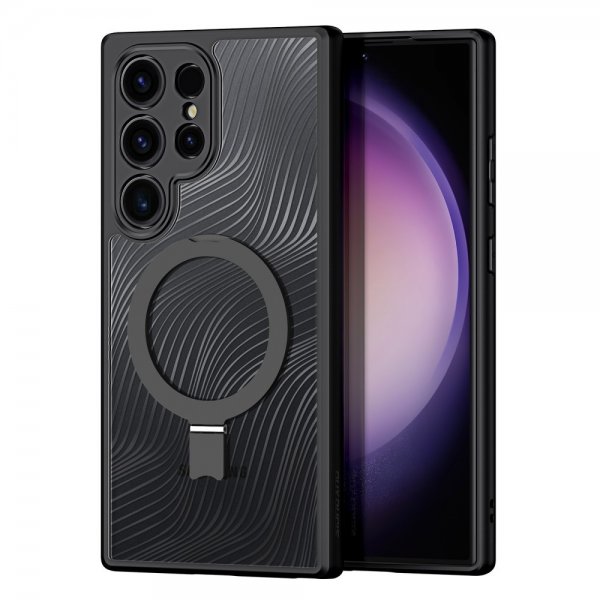 Dux Ducis Samsung Galaxy S24 Ultra Kuori Aimo Series MagSafe Jalusta Musta