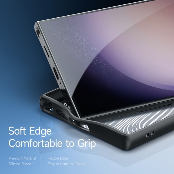 Dux Ducis Samsung Galaxy S24 Ultra Kuori Aimo Series MagSafe Jalusta Musta