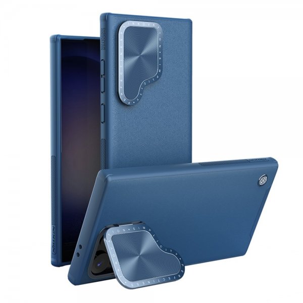 Nillkin Samsung Galaxy S24 Ultra Kotelo CamShield Prop Leather Sininen