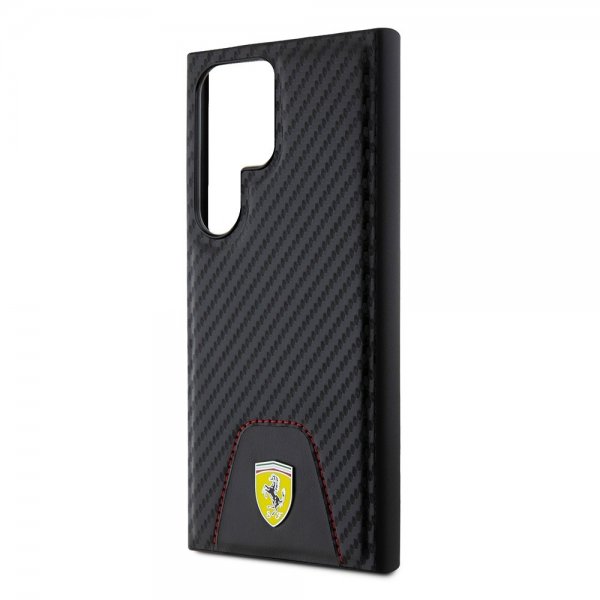 Ferrari Samsung Galaxy S24 Ultra Suojakuori Carbon & Stripe Musta