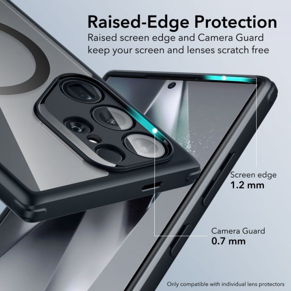 ESR Samsung Galaxy S24 Ultra -suojakuori Classic Hybrid HaloLock Clear Black