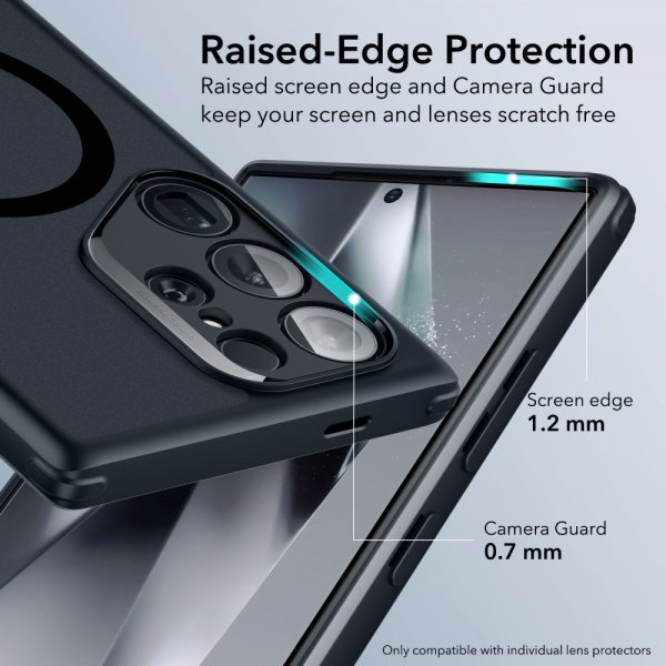 ESR Samsung Galaxy S24 Ultra kuori Classic Hybrid HaloLock Frosted Black