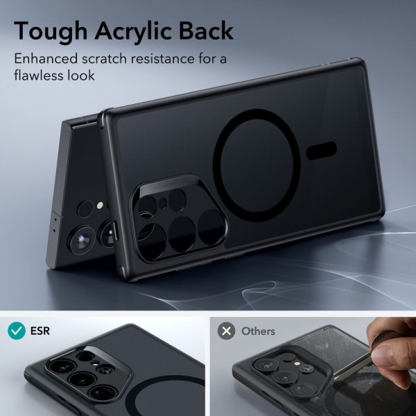 ESR Samsung Galaxy S24 Ultra kuori Classic Hybrid HaloLock Frosted Black