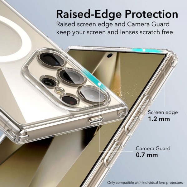 ESR Samsung Galaxy S24 Ultra Kuori Classic Hybrid HaloLock Läpinäkyvä