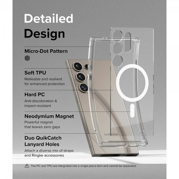 Ringke Samsung Galaxy S24 Ultra Fusion Magnetic Clear -suojakuori