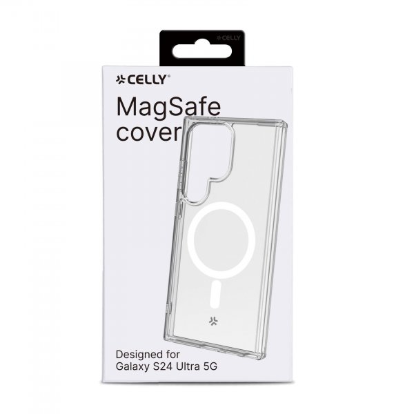 Celly Samsung Galaxy S24 Ultra -suojakuori GELSKINMAG MagSafe Läpinäkyvä