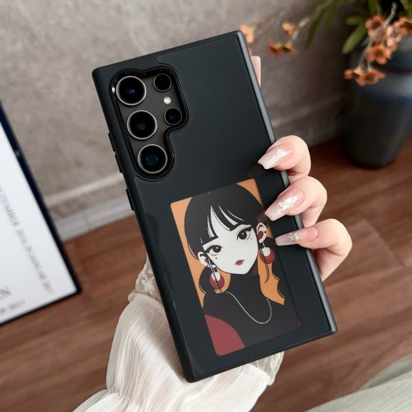 Samsung Galaxy S24 Ultra -kuori sisäänrakennetulla E Ink -näytöllä, musta