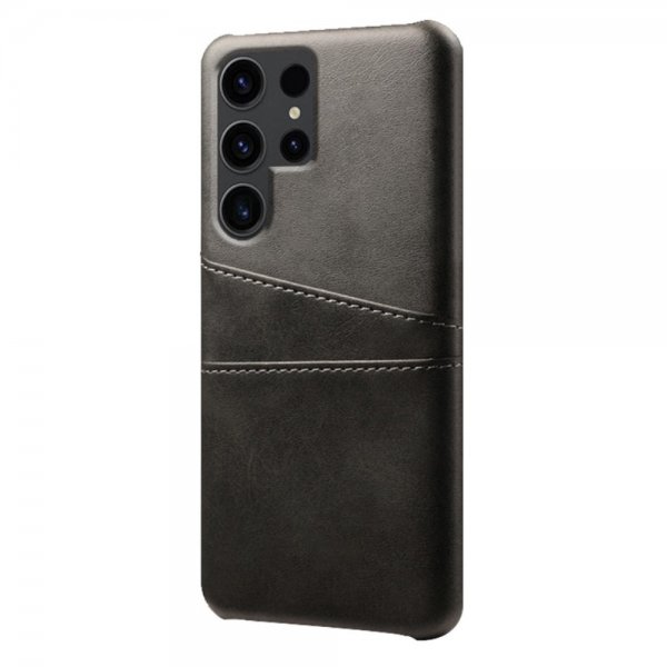 Samsung Galaxy S24 Ultra kuori kahdella korttipaikalla, musta