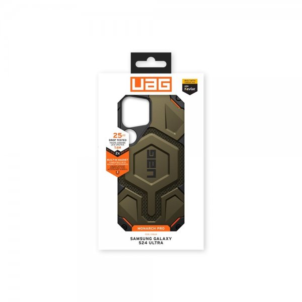Urban Armor Gear (UAG) Samsung Galaxy S24 Ultra -suojakuori Monarch Pro MagSafe Element Green
