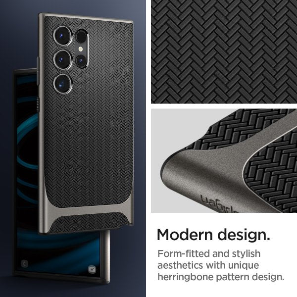 Spigen Samsung Galaxy S24 Ultra -kuori Neo Hybrid Gunmetal