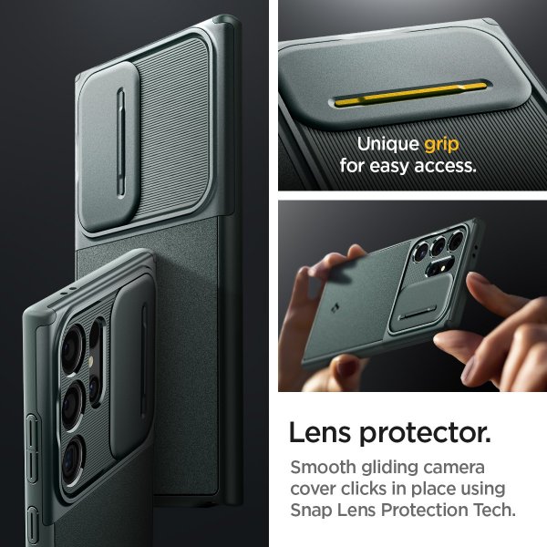 Spigen Samsung Galaxy S24 Ultra kuori Optik Armor Abyss Green