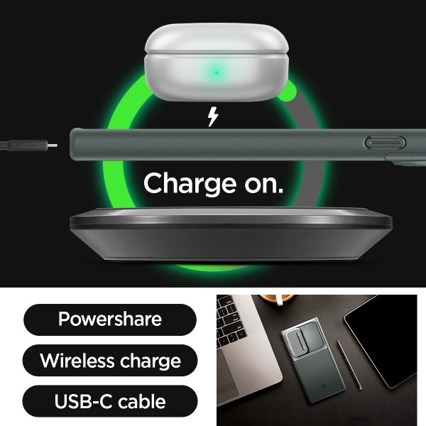 Spigen Samsung Galaxy S24 Ultra kuori Optik Armor Abyss Green
