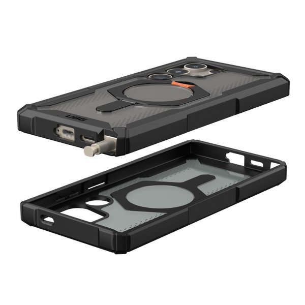 Urban Armor Gear (UAG) Samsung Galaxy S24 Ultra -suojakuori Plasma XTE, musta/oranssi