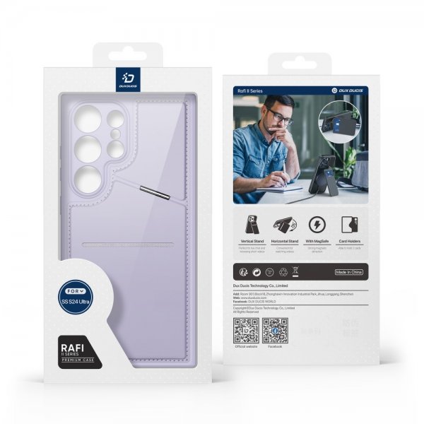 Dux Ducis Samsung Galaxy S24 Ultra Kuori Rafi II Series MagSafe Violetti