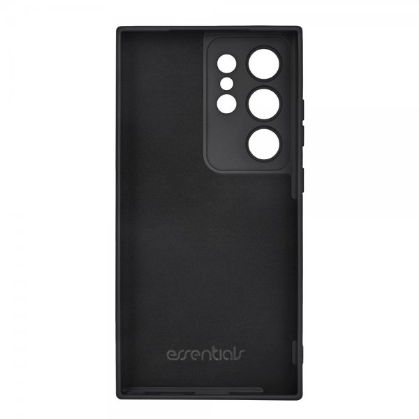 Essentials Samsung Galaxy S24 Ultra Silicone Case, musta