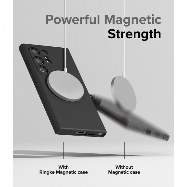 Ringke Samsung Galaxy S24 Ultra Silicone Magnetic -suojakuori, musta