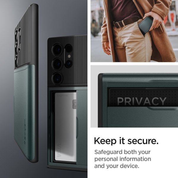 Spigen Samsung Galaxy S24 Ultra kuori Slim Armor CS Abyss Green