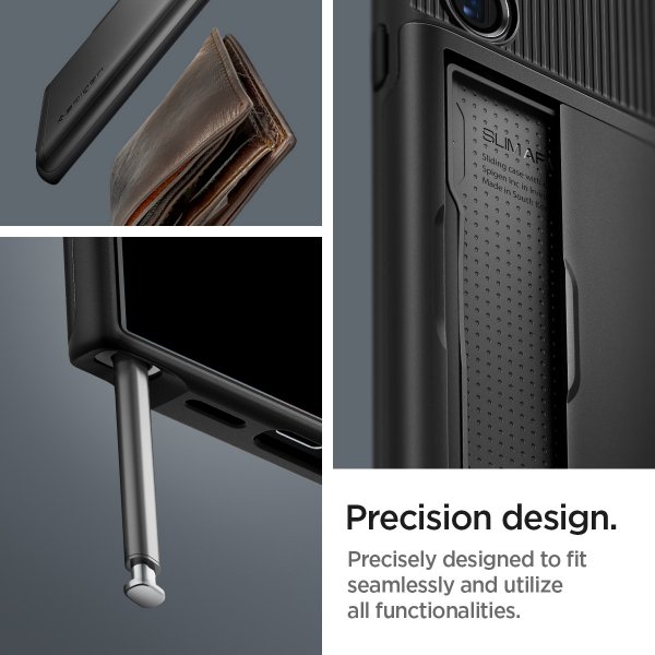 Spigen Samsung Galaxy S24 Ultra -suojakuori, Slim Armor CS, musta