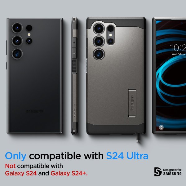 Spigen Samsung Galaxy S24 Ultra Tough Armor Suojakuori Gunmetal
