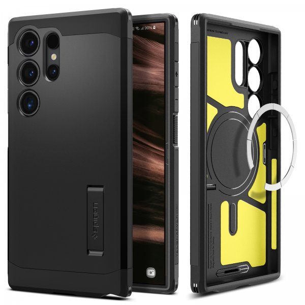 Spigen Samsung Galaxy S24 Ultra -suojakuori Tough Armor MagFit, musta