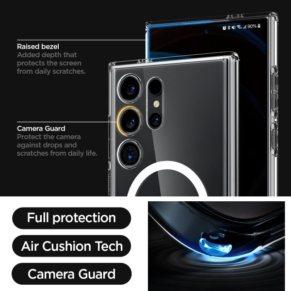 Spigen Samsung Galaxy S24 Ultra Ultra Hybrid Metal Ring MagFit -suojakuori