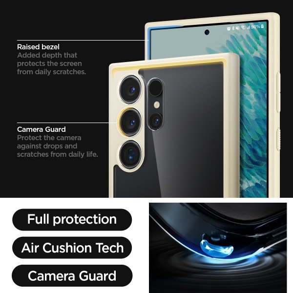 Spigen Samsung Galaxy S24 Ultra Ultra Hybrid Mute Beige -suojakuori
