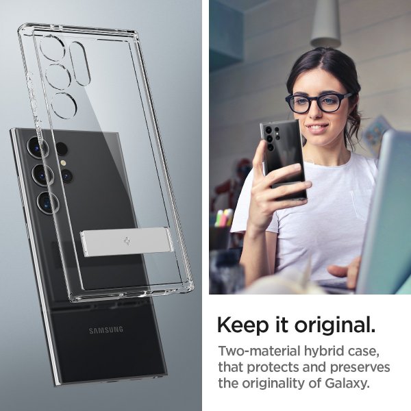 Spigen Samsung Galaxy S24 Ultra -suojakuori Ultra Hybrid S Crystal Clear
